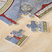 ヴィンテージ、アンティーク旧世界地図1627ジョン・スピード： ジグソーパズル (側面)