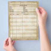 ヴィンテージ アンティーク調 個別データシート チラシ (手)