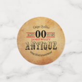 ヴィンテージ、アンティーク、および第00誕生日デザイン コンフェッティ (スモール正面)