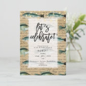 ヴィンテージ アンティーク お魚の誕生日パーティー招待状 招待状 (スタンド正面)