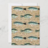 ヴィンテージ アンティーク お魚の誕生日パーティー招待状 招待状 (裏面)