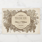 ヴィンテージ アンティーク ワイナリー グレープヴァイン スパークリングワインラベル (シングルラベル)