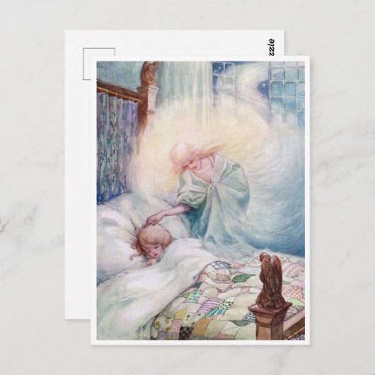 ヴィンテージ アン・アンダーソン 月の天使 祈り ポストカード (正面/裏面)