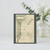 ヴィンテージ・アーキテクチャ、アーチ・カラム・パースペクティブ ポストカード (スタンド正面)