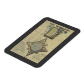 ヴィンテージ アーキテクチャ、装飾的なキャピタル クラウン マグネット (左側)