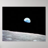 ヴィンテージ アースライズ スペースフォト 10x8 ポスター (正面)