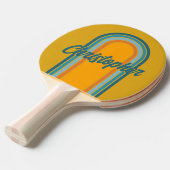 ヴィンテージ アーチ イエロー ループ 名前入り 卓球ラケット (正面アングル)