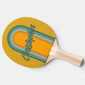 ヴィンテージ アーチ イエロー ループ 名前入り 卓球ラケット (横)