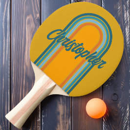 ヴィンテージ アーチ イエロー ループ 名前入り 卓球ラケット