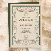 ヴィンテージ アーティスティック フローラル アート フレーム 招待状