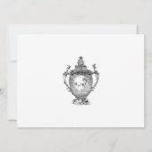 ヴィンテージ アーティスティック ラインアート 招待状 (裏面)