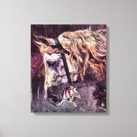 ヴィンテージ・アートジョバンニ・ボルディーニによる馬の頭 キャンバスプリント (正面)