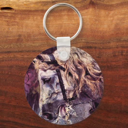 ヴィンテージ・アートジョバンニ・ボルディーニによる馬の頭 キーホルダー (正面)