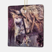 ヴィンテージ・アートジョバンニ・ボルディーニによる馬の頭 セラミックオーナメント (左)