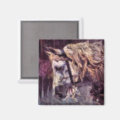 ヴィンテージ・アートジョバンニ・ボルディーニによる馬の頭 マグネット (正面/裏面)