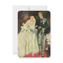 ヴィンテージ アートデコの新婦と新郎の結婚