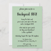 ヴィンテージ アートデコの男の夏の裏庭バーベキュー 招待状 (裏面)