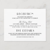 ヴィンテージ アートデコ ウェディングインフォメーション エンクロージャーカード (正面)