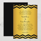 ヴィンテージ アートデコ ウェディング インビテーション (正面/裏面)