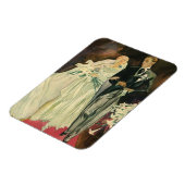 ヴィンテージ アートデコ ウェディング ブライド&グルーム 新婚夫婦 マグネット (左側)