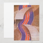 ヴィンテージ アートデコ ジャズ ポショワール 階段模様 (正面/裏面)