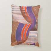 ヴィンテージ アートデコ ジャズ ポショワール 階段 ステップ パターン アクセントクッション (裏面(縦))