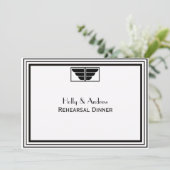 ヴィンテージ アートデコ ブラック ホワイト フレーム #2 H リハーサル ダイニング 招待状 (スタンド正面)