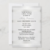 ヴィンテージ アートデコ プルーム ブラック ホワイト ヴィンテージレトロ 結婚式前祝い 招待状 (裏面)