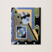 ヴィンテージ アートデコ ポショワール ジャズ キュビズム パターン ジグソーパズル (縦)