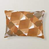 ヴィンテージ アートデコ ポショワール ジャズ タン ジオメトリック シェイプ アクセントクッション (裏面)