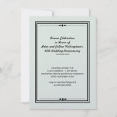 ヴィンテージ アートデコ 洗練された 結婚記念日 パーティー 招待状 (裏面)