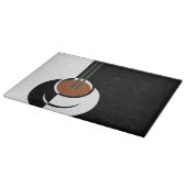 ヴィンテージ アートデコ、湯気の立つコーヒー カッティングボード (角)