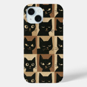 ヴィンテージ アート ギター 猫 愛好家 Case-Mate iPhoneケース iPhone 15ケース (裏面)