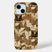 ヴィンテージ アート ギター 猫 愛好家 Case-Mate iPhoneケース iPhone 15ケース (裏面)