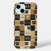 ヴィンテージ アート ギター 猫 愛好家 Case-Mate iPhoneケース iPhone 15ケース (裏面)