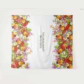 ヴィンテージ アート フローラル パターン 春の花 プリムローズ タペストリー (正面(横))