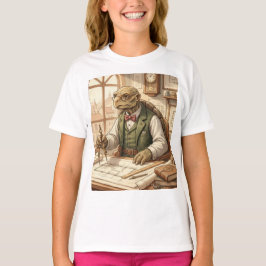 ヴィンテージ・アート 賢いカメの建築士Tシャツ Tシャツ