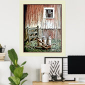 ヴィンテージ・アート、B.ミッチェル・ミルク・ジャグス ポスター (ホームオフィス)