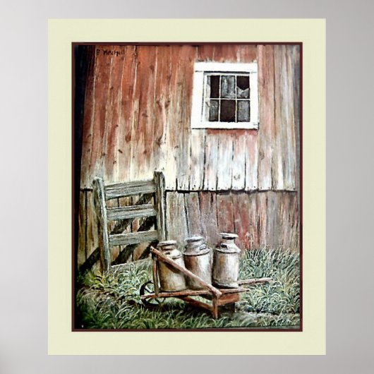 ヴィンテージ・アート、B.ミッチェル・ミルク・ジャグス ポスター (正面)