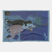 ヴィンテージ アールデコの新婚夫婦、ジョージ・バルビエの「オイ」 キッチンタオル (横)