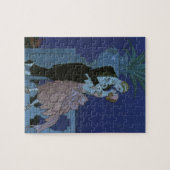 ヴィンテージ アールデコの新婚夫婦、ジョージ・バルビエの「オイ」 ジグソーパズル (横)