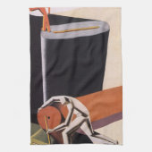 ヴィンテージ、アールデコ織物及び織物 キッチンタオル (縦)