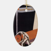 ヴィンテージ、アールデコ織物及び織物 セラミックオーナメント (右)