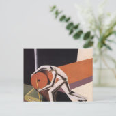 ヴィンテージ、アールデコ織物及び織物 ポストカード (スタンド正面)