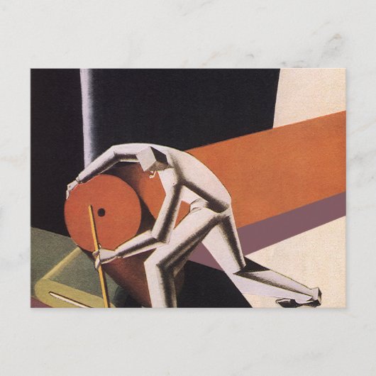 ヴィンテージ、アールデコ織物及び織物 ポストカード (正面)