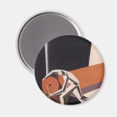 ヴィンテージ、アールデコ織物及び織物 マグネット (正面/裏面)