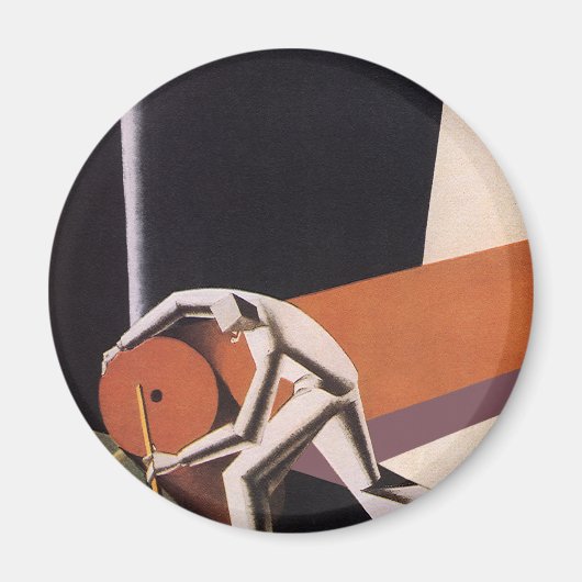 ヴィンテージ、アールデコ織物及び織物 マグネット (正面)