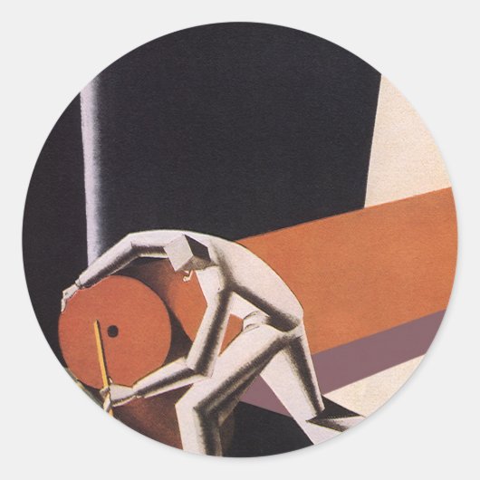 ヴィンテージ、アールデコ織物及び織物 ラウンドシール (正面)