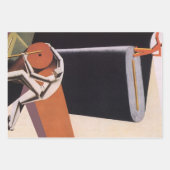 ヴィンテージ、アールデコ織物及び織物 ラッピングペーパーシート (正面3)