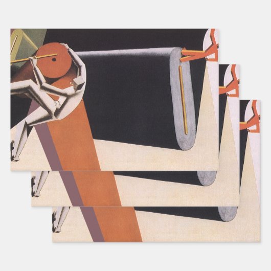 ヴィンテージ、アールデコ織物及び織物 ラッピングペーパーシート (セット)